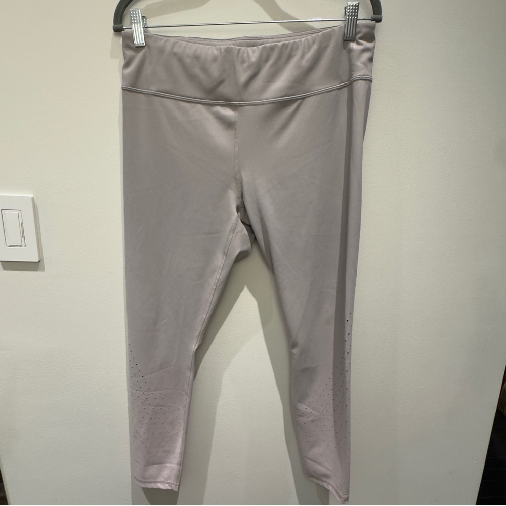 Athleta Gray light faded bottom Leggings with Elastic Waistband Faded
